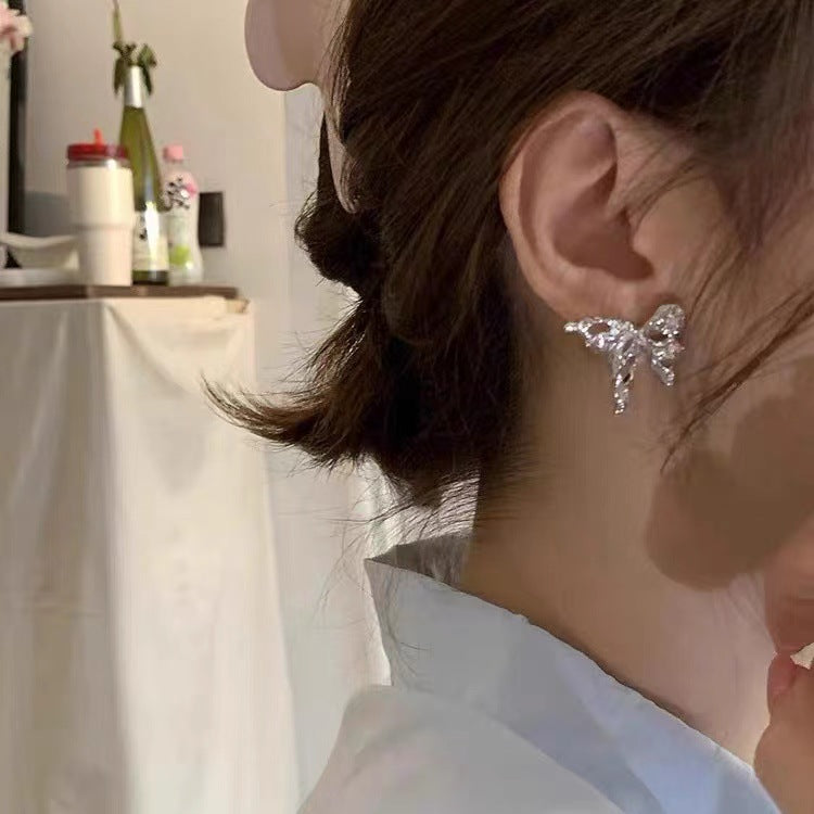 Pendientes de aleación de circón de mariposa de metal al por mayor